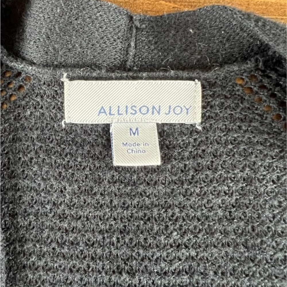 Allison Joy Black Open Front Cardigan - Picture 3 of 3